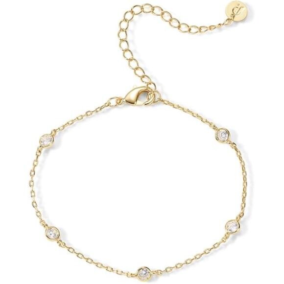 Womens Gold Beaded Bracelet Stackable Adjustable Dainty Layering Jewelry Gift - Picture 5 of 5